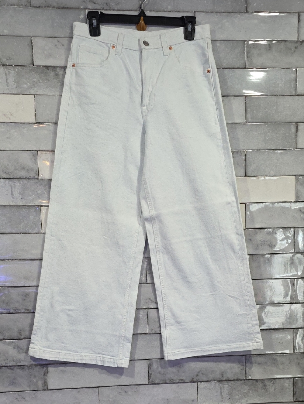 GAP Womens White High-Rise Stride Ankle Jeans Size 29/8R